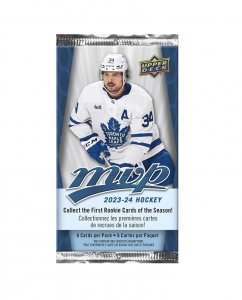 Retail balíček NHL kartiček Upper Deck MVP 23/24