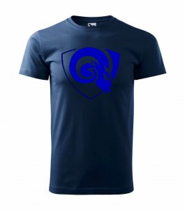 Pánské tričko Berani Zlín Logo tmavě modré / modré logo
