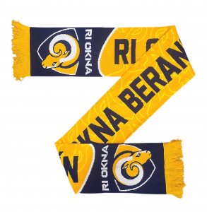 Pletená HD šála Berani Zlín Team 25 žlutá