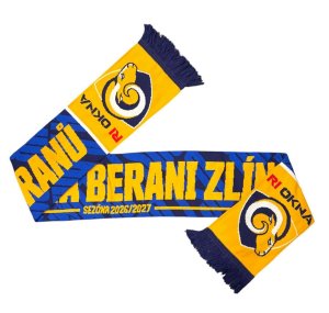 Pletená HD šála Berani Zlín Team 26 modrá